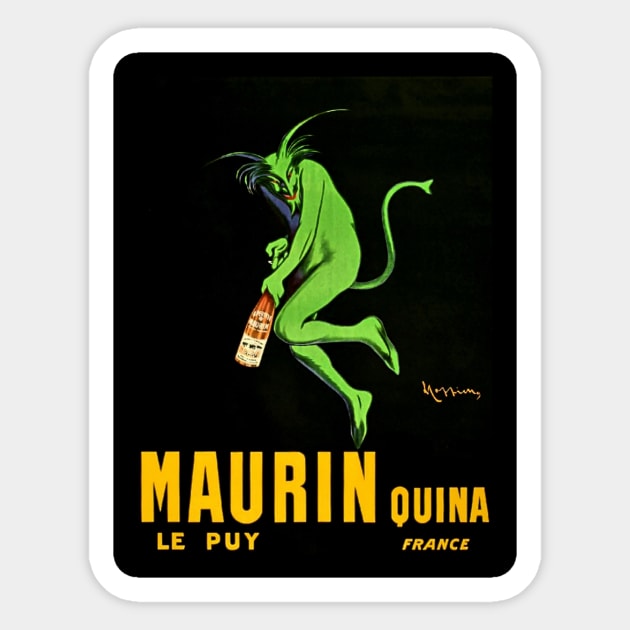 Leonetto Cappiello Maurin Apertif Advertising Poster Sticker by PatricianneK